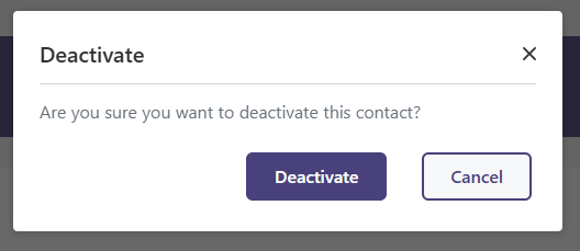 Figure 12 – Screenshot of deactivate prompt.