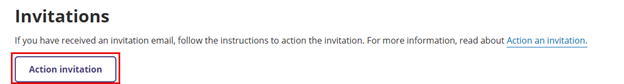 Figure 2 - How to activate Invitations screenshot