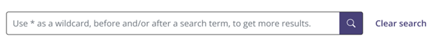 Screenshot of the search bar.