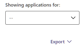 Close up image of the Export button. 