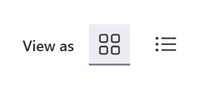 Figure 3 – image of the grid view icon (four small squares) or the list icon (three dots and lines).